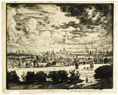 Londra sopra Hampstead da Joseph Pennell