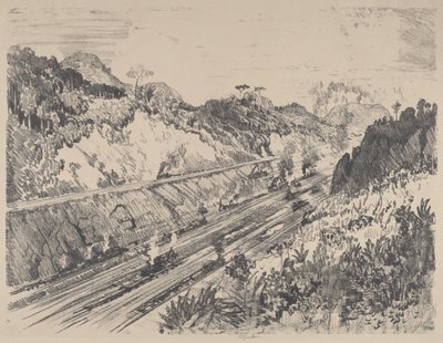 Guardando il Taglio da Bas Obispo da Joseph Pennell