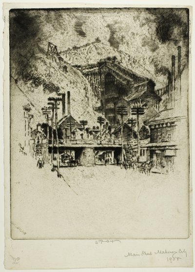 Strada principale, Mahanoy City da Joseph Pennell