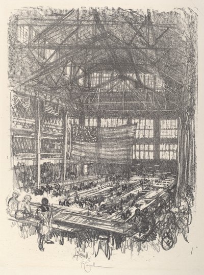 Fabbricazione di fucili, 1917 da Joseph Pennell
