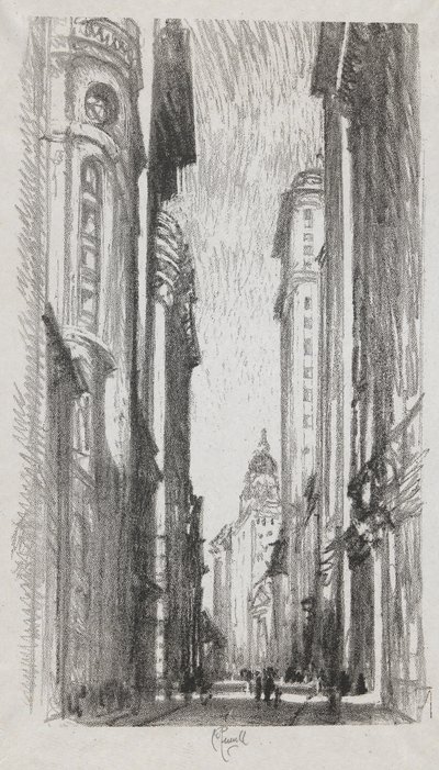 Nassau Street, #5 nella Collezione Iconophie Club da Joseph Pennell