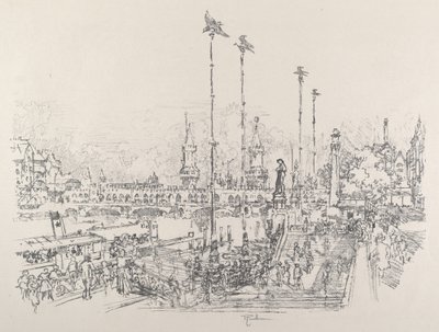 Oberbaumbrücke, Berlino da Joseph Pennell