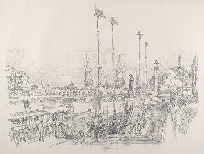Oberbaumbrücke, Berlino da Joseph Pennell