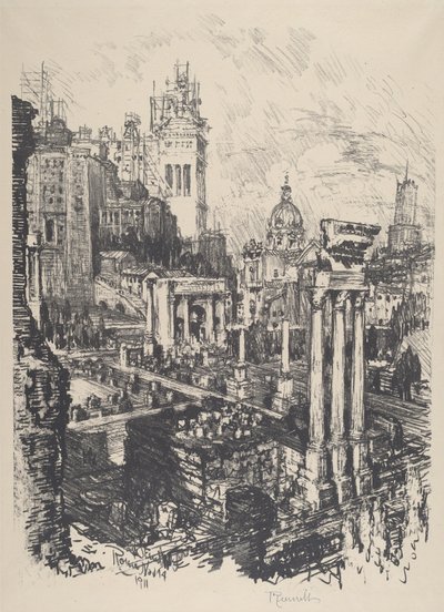 Roma vecchia e nuova, Monumento a Vittorio Emanuele da Joseph Pennell