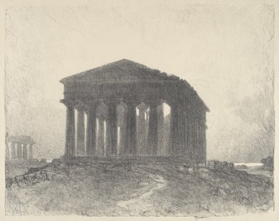 Paestum, sera da Joseph Pennell