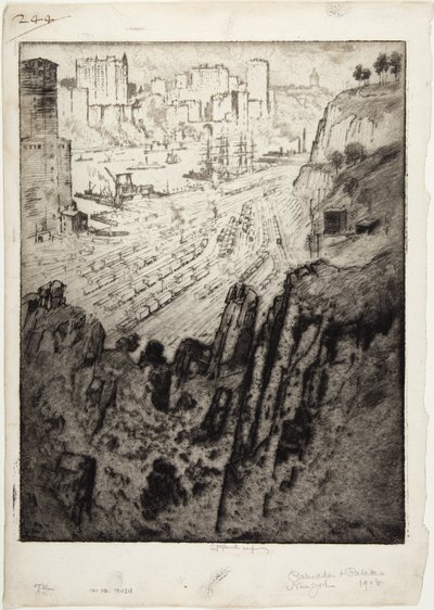Palisate e palazzi da Joseph Pennell