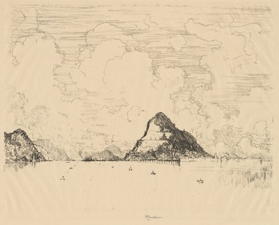 Panama: Ingresso al Canale dal Pacifico, 1912 da Joseph Pennell