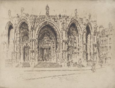 Portico di San Maclou, Rouen, 1907 da Joseph Pennell