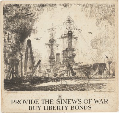 Fornisci i nervi della guerra, compra i Liberty Bonds da Joseph Pennell