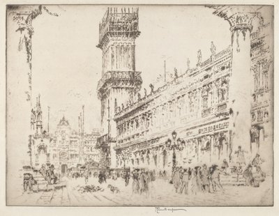 Ricostruzione del Campanile, Venezia, No.II da Joseph Pennell