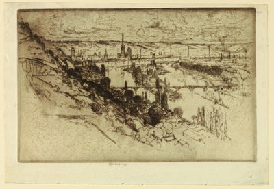 Rouen da Bon Secours da Joseph Pennell