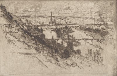 Rouen, da Bon Secours, 1907 da Joseph Pennell