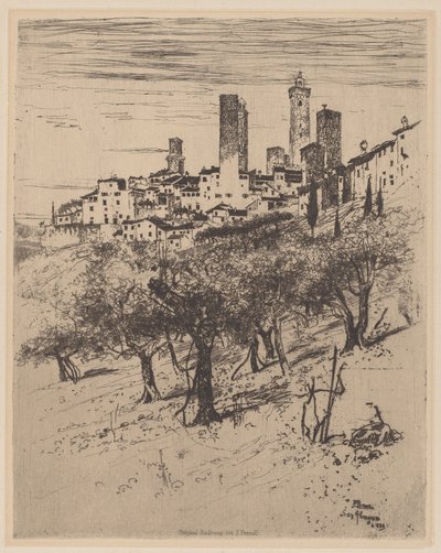 San Gimignano da Joseph Pennell