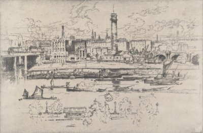 Torre di tiro tra i ponti da Joseph Pennell