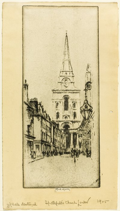 Chiesa di Spitalfields da Joseph Pennell