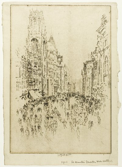 St. Dunstan, Fleet Street da Joseph Pennell