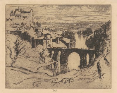 Ponte di San Martino, Toledo, 1904 da Joseph Pennell