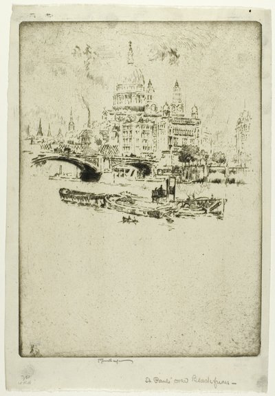 San Paolo dal fiume da Joseph Pennell