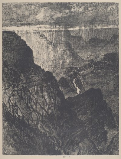 Tempesta nel Grand Canyon, 1912 da Joseph Pennell