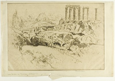 Tempio di Giove, Atene da Joseph Pennell