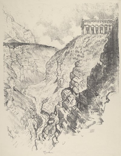 Tempio sopra il canyon, Segesta da Joseph Pennell