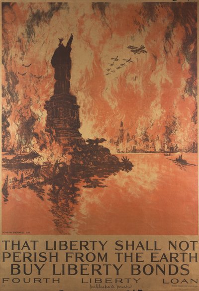 Che la libertà non perisca dalla Terra, compra i Liberty Bonds, manifesto della Prima Guerra Mondiale da Joseph Pennell