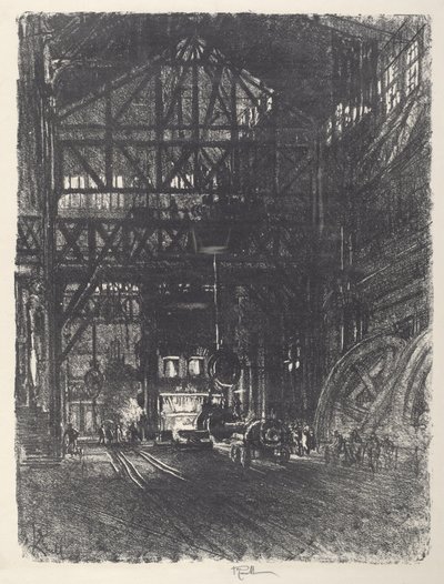 La Pressa per Piastre Corazzate da Joseph Pennell