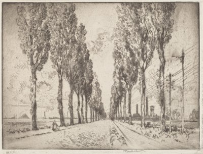 Il viale, Valenciennes da Joseph Pennell
