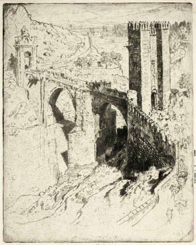 Il ponte di Alcantara, Toledo da Joseph Pennell
