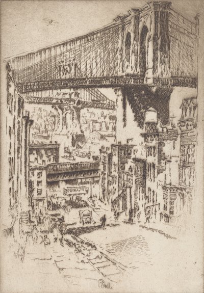 I ponti, da Brooklyn, 1921 da Joseph Pennell
