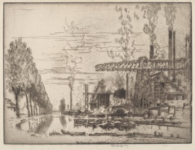 Il canale di Bruxelles, un moderno Hobbema da Joseph Pennell