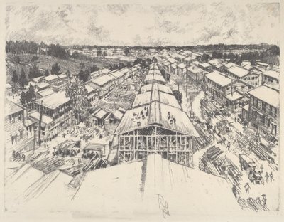 Il campo, la nuova architettura, 1917 da Joseph Pennell