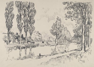 Il canale a Blanzy, Francia da Joseph Pennell