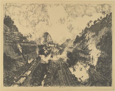 Il taglio. Guardando verso Ancon Hill da Joseph Pennell