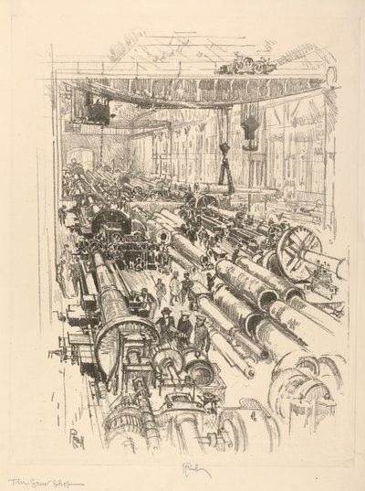 La Serie della Guerra Inglese: W. 441. Il Negozio di Armi da Joseph Pennell