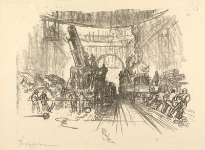 La serie della guerra inglese: W. 453. Pronti per la guerra da Joseph Pennell