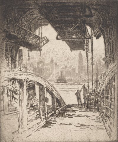 La Casa del Traghetto, 1919 da Joseph Pennell