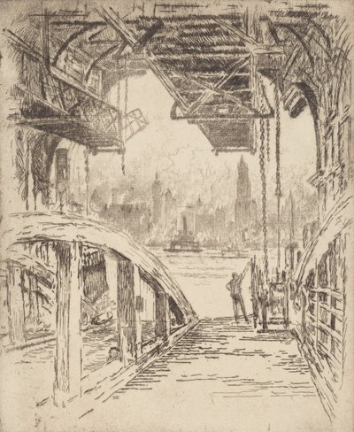 La casa del traghetto, 1919 da Joseph Pennell