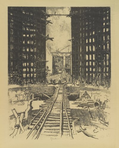 Le porte della chiusa di Pedro Miguel, 1912 da Joseph Pennell