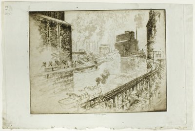 Gli elevatori di grano, Chicago da Joseph Pennell
