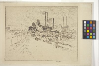 Il grande Main, vicino a Sheffield da Joseph Pennell