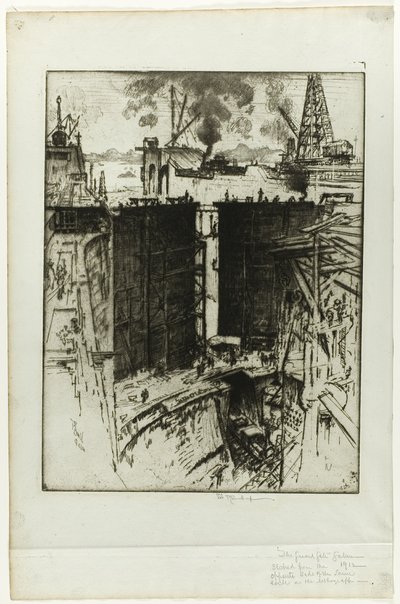 La Porta di Guardia, Chiusa di Gatun, Panama da Joseph Pennell