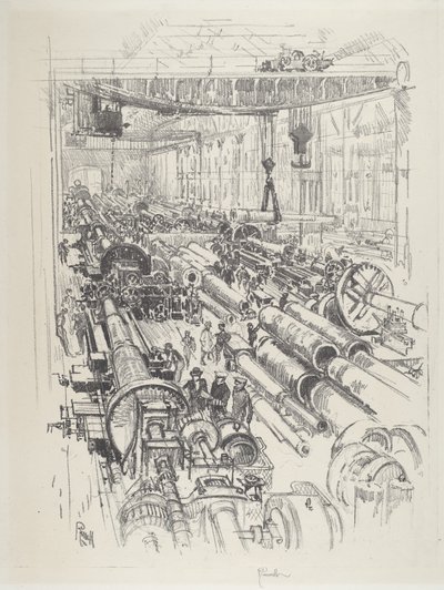 Il negozio di armi, 1916 da Joseph Pennell