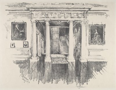 La sala a Cliveden, 1912 da Joseph Pennell