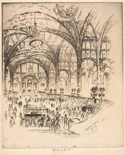 La Sala del Ferro, Stazione Pennsylvania, New York da Joseph Pennell