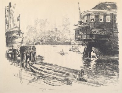 Il vecchio e il nuovo, 1917 da Joseph Pennell