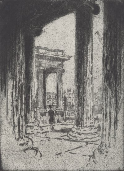 Il portico, British Museum da Joseph Pennell