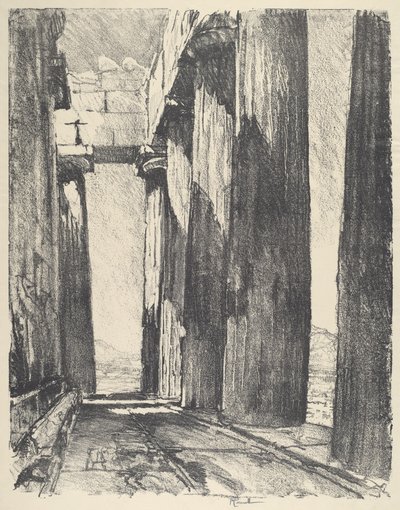 Il portico del Partenone da Joseph Pennell