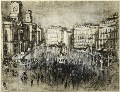 La Puerta del Sol, Madrid da Joseph Pennell