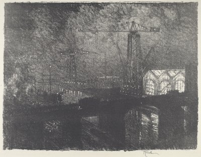 I Negozi di Notte, Cambio di Turno da Joseph Pennell